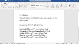 Microsoft neemt afscheid van Calibri als standaardfont