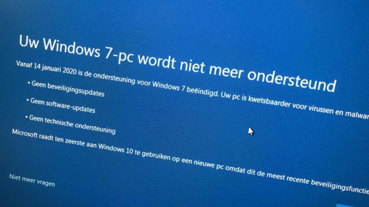 Windows 7 komt morgen echt ten einde