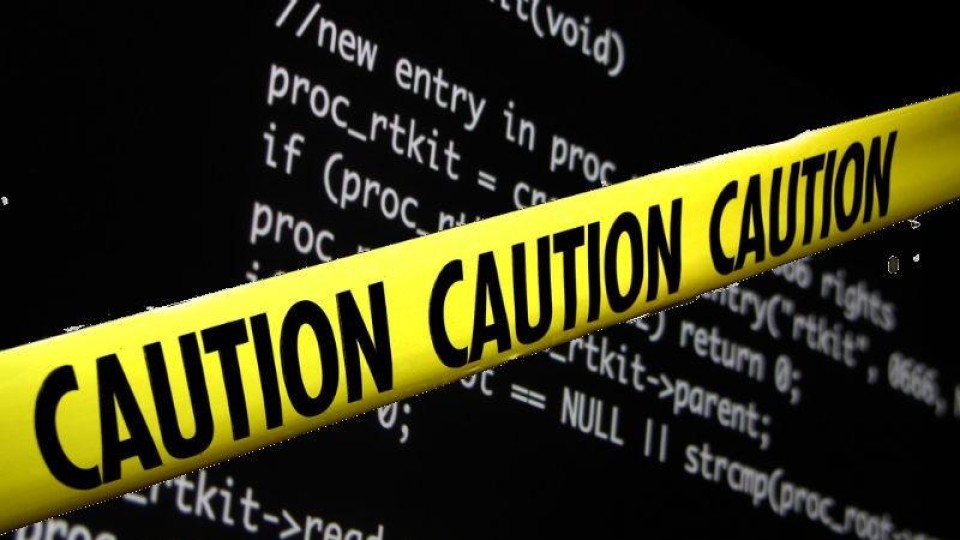 caution malware code