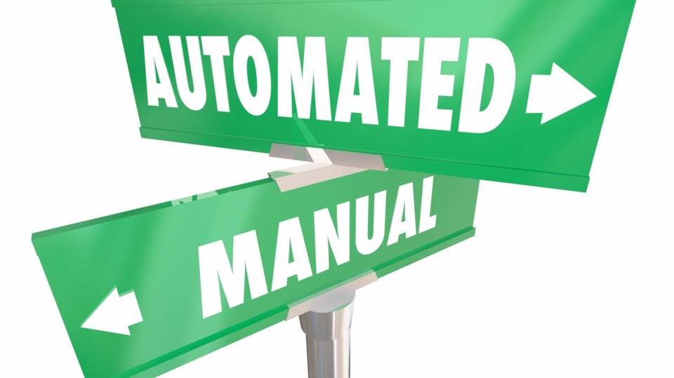 Richtingaanwijzers met 'automated' en 'manual'