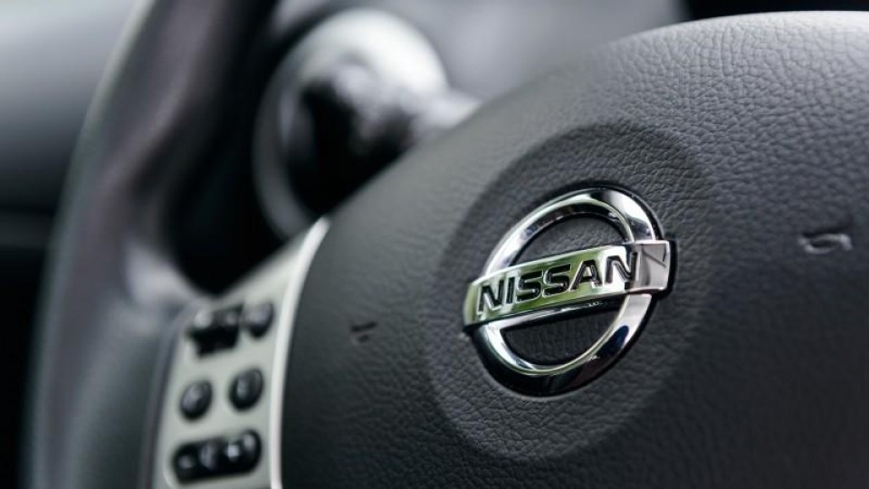 Nissan logo on wheel