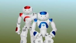 Mens heeft te doen met smekende robot