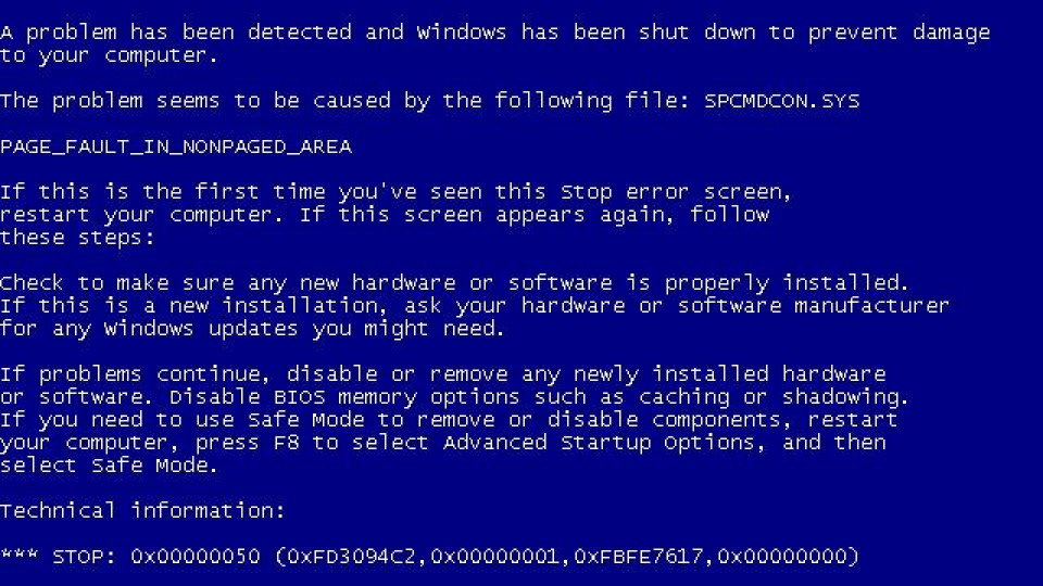 Blue Screen of Death