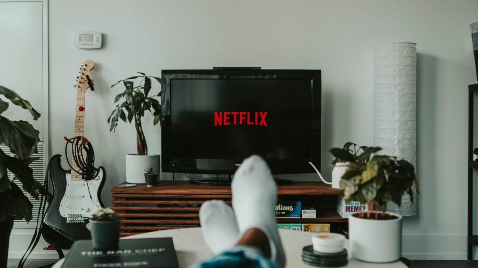 Netflix on tv in house setting