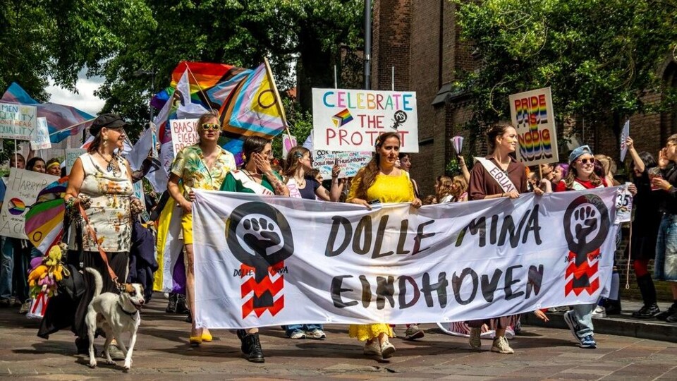 Dolle Mina Eindhoven demonstreert