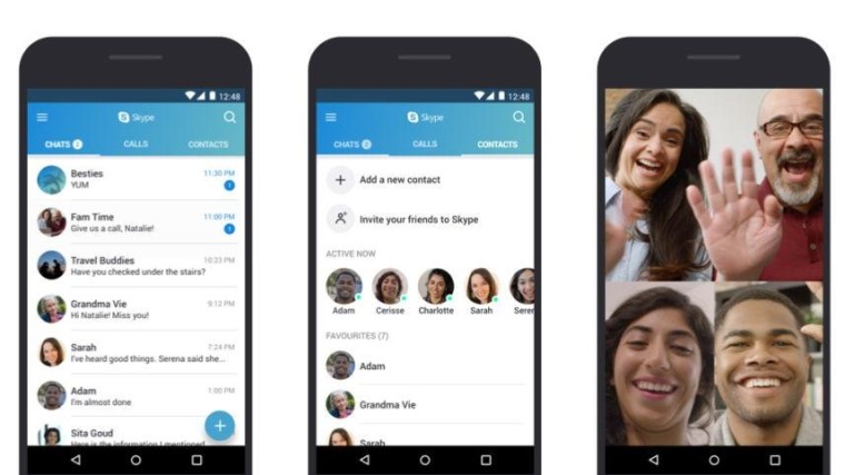 Skype slankt af voor oude Androids