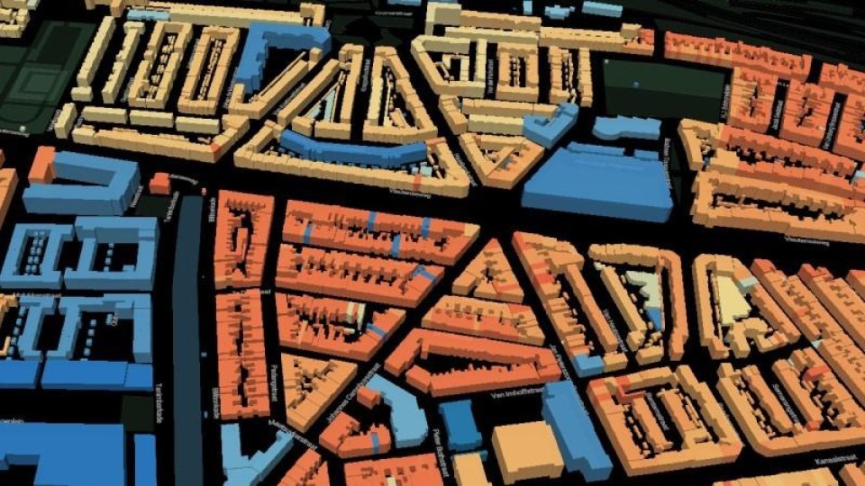 Een screenshot uit de digitale gebouwenkaart van Parallel