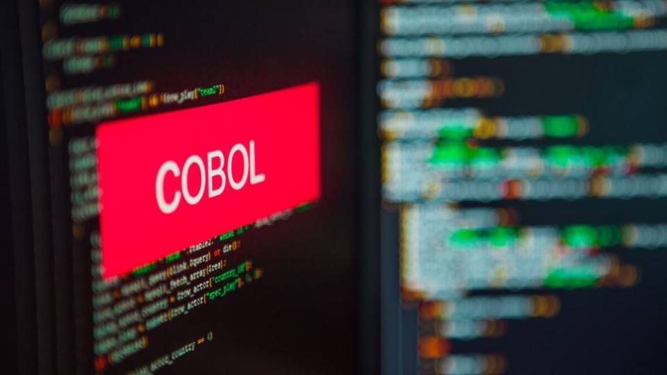 Cobol, op scherm met code