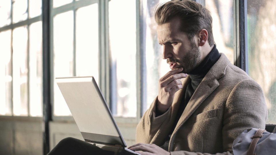 Man met computer