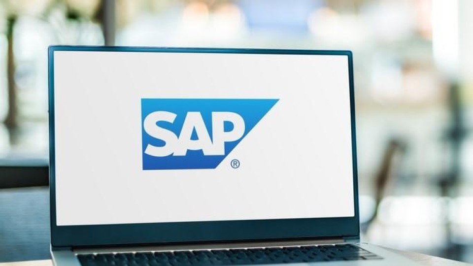 SAP logo op laptop