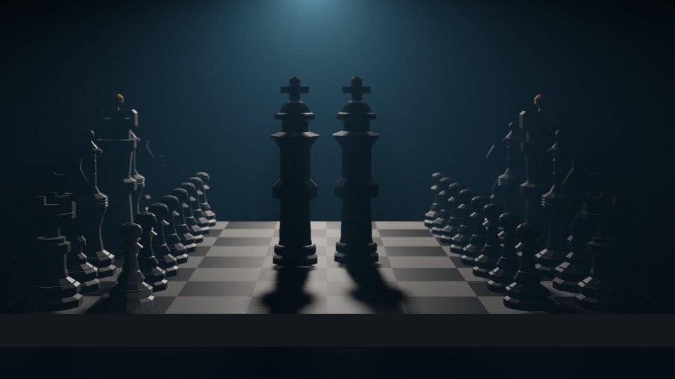 schaakspel, confrontatie
