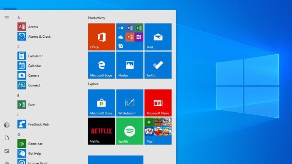 Windows 10 nieuw Start-menu