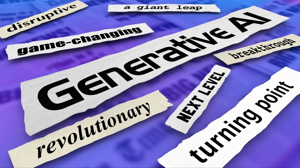 Wordcloud met begrippen rond AI