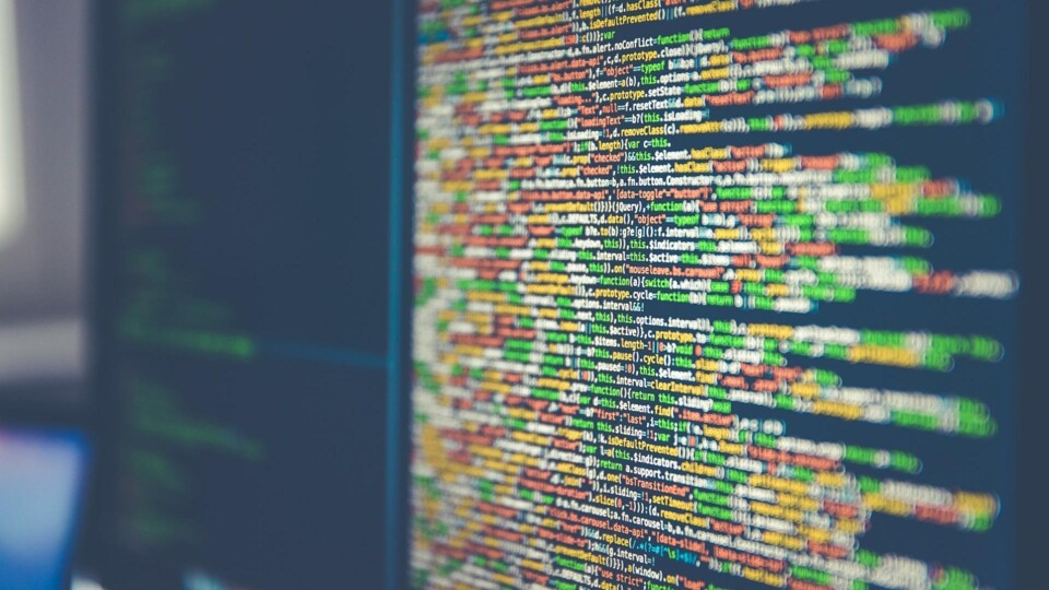 Scherm met coderegels