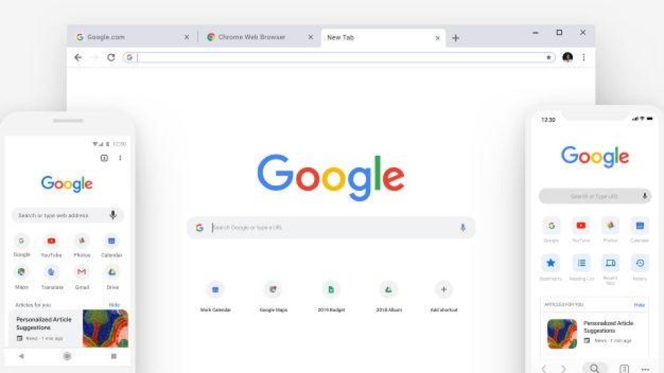 Chrome nieuwe UI 2018
