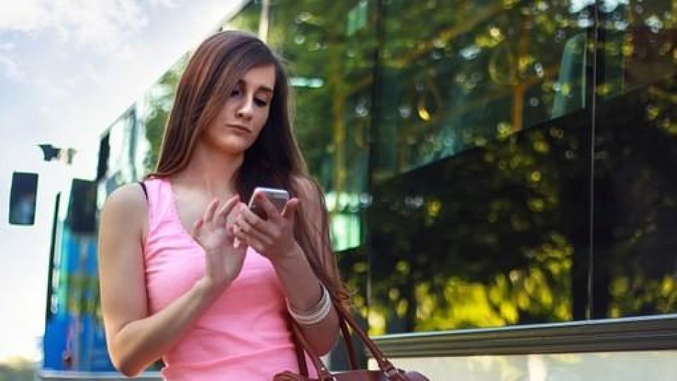 Vrouw met telefoon
