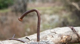 Met een hamer in de hand