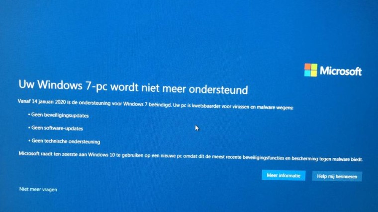 Windows 7 blijft plakken, ook in Nederland