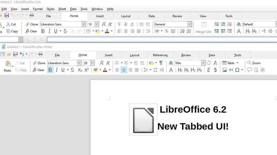 LibreOffice tabbed UI
