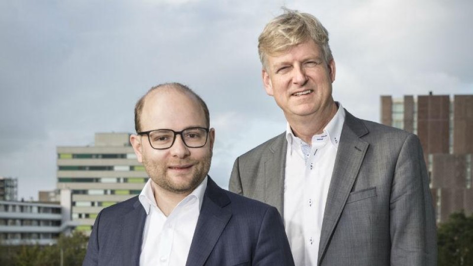 Medeoprichter en co-CEO Bastian Nominacher van Celonis (links) en Wil van der Aalst