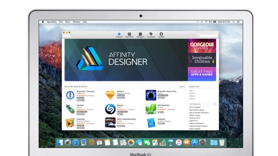 app store op MacBook Air