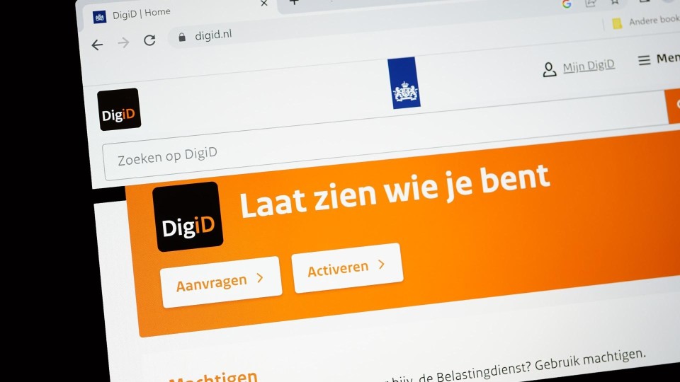 DigiD inlogpagina
