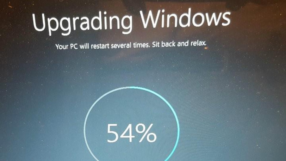Windows 10-installatie halverwege