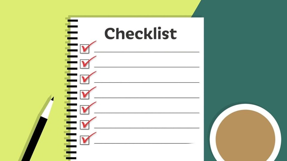 voorbereiding, checklist