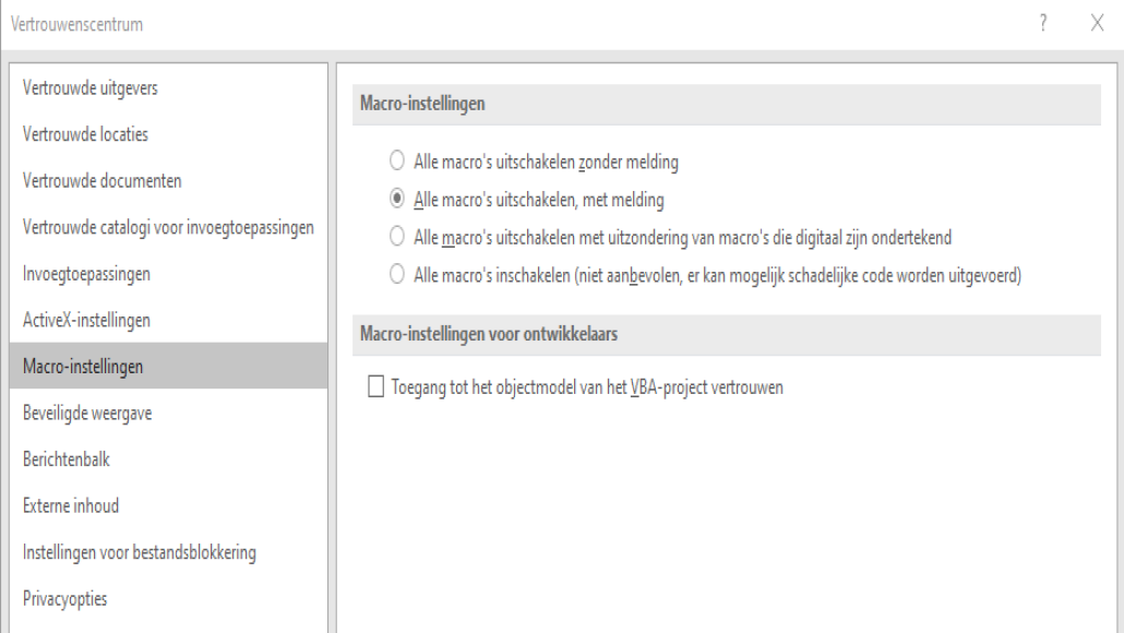 Excel macro's